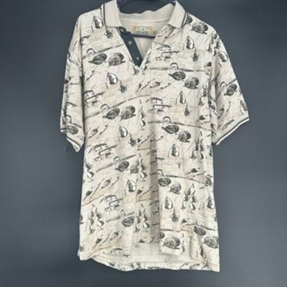 Vintage RedHead Polo Adult M Fishing Rods Bass Collared Cotton Short Sleeve - Picture 1 of 6